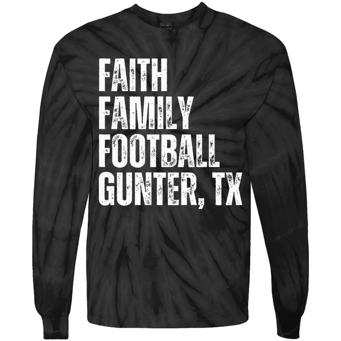 Faith Family Football Gunter Texas Tie-Dye Long Sleeve Shirt