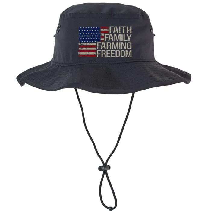 Faith Family Farming Freedom American Flag 4th Of July Legacy Cool Fit Booney Bucket Hat