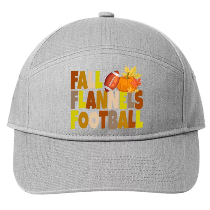 Fall Flannels Football Sport Lover 7-Panel Snapback Hat