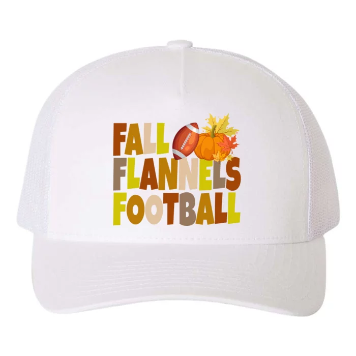 Fall Flannels Football Sport Lover Yupoong Adult 5-Panel Trucker Hat