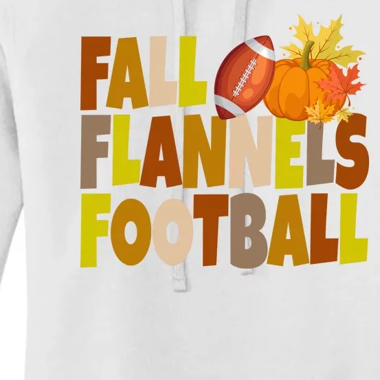 Fall Flannels Football Sport Lover Women's Pullover Hoodie