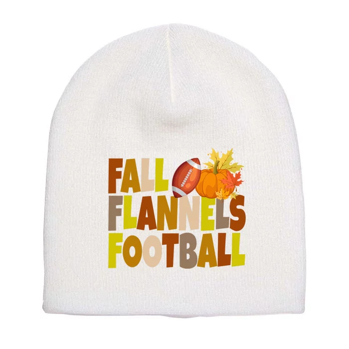 Fall Flannels Football Sport Lover Short Acrylic Beanie