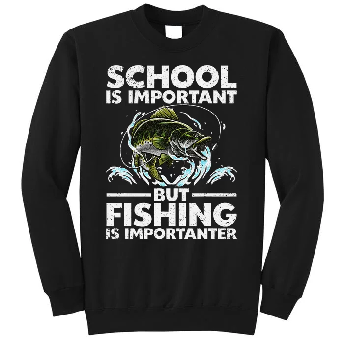 Funny Fishing Fish Saying Bass Fisherman Tall Sweatshirt