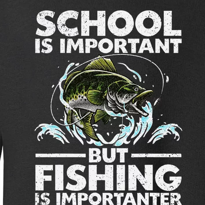 Funny Fishing Fish Saying Bass Fisherman Toddler Sweatshirt