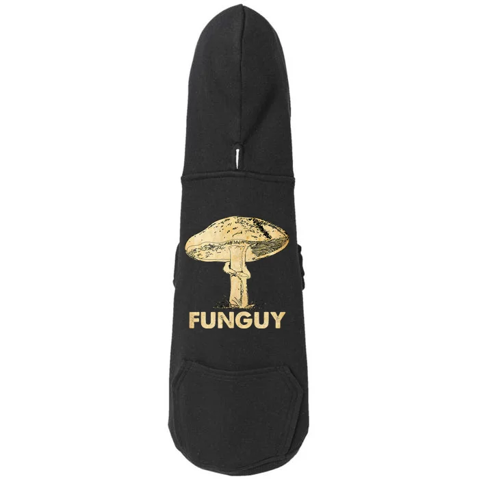 Funguy Funny Fungi Fungus Mushroom Men Funny Guy Vintage Doggie 3-End Fleece Hoodie