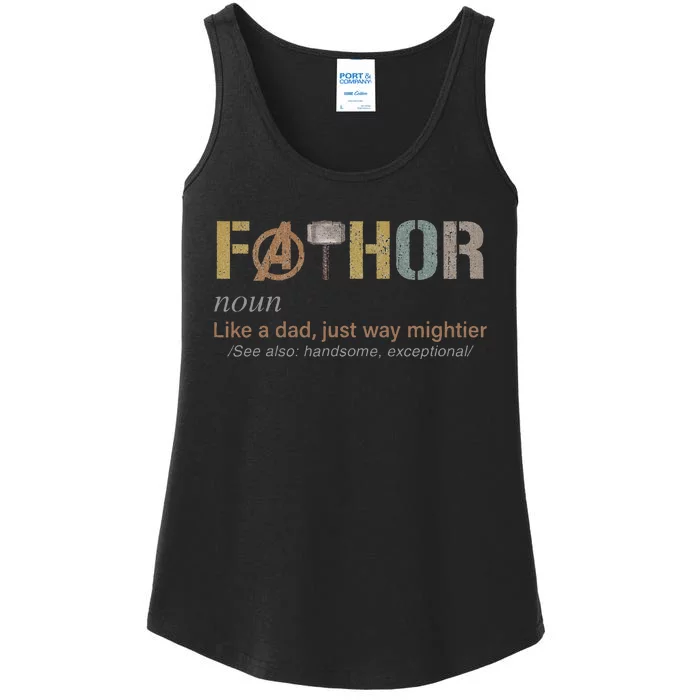 Fathor Funny Fathor Definition Ladies Essential Tank