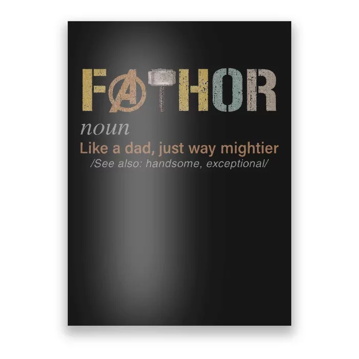 Fathor Funny Fathor Definition Poster