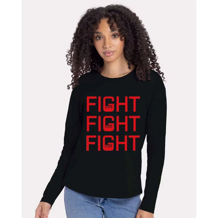 Fight Fight Fight Fist The Original Modern Look Trump Fist Womens Cotton Relaxed Long Sleeve T-Shirt