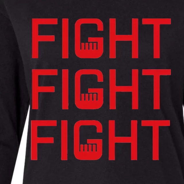 Fight Fight Fight Fist The Original Modern Look Trump Fist Womens Cotton Relaxed Long Sleeve T-Shirt