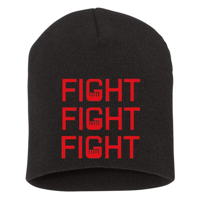 Fight Fight Fight Fist The Original Modern Look Trump Fist Short Acrylic Beanie