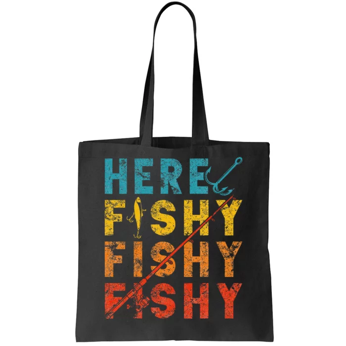 Fisher Fish Fishermen Bait Fishing Rod Girls Bass Tote Bag