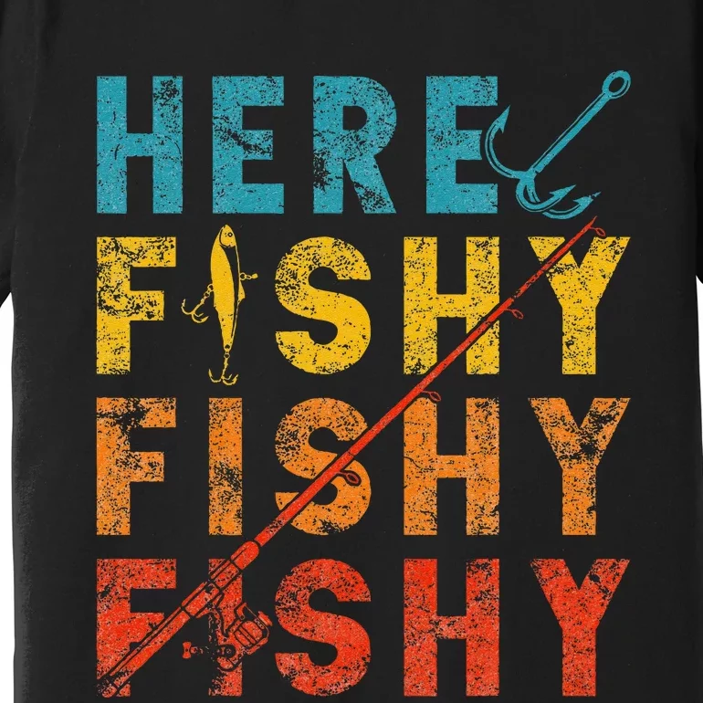 Fisher Fish Fishermen Bait Fishing Rod Girls Bass Premium T-Shirt