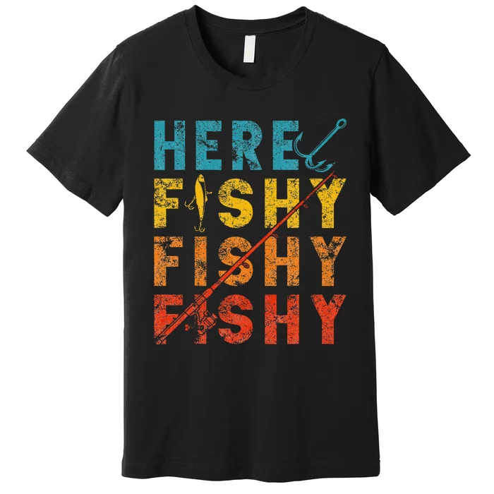 Fisher Fish Fishermen Bait Fishing Rod Girls Bass Premium T-Shirt