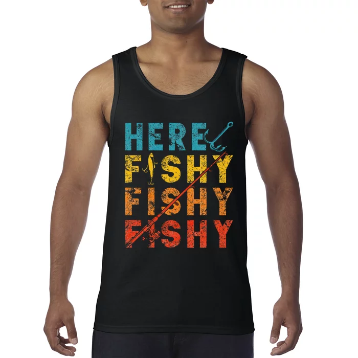 Fisher Fish Fishermen Bait Fishing Rod Girls Bass Tank Top