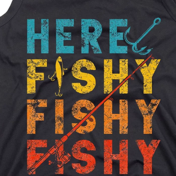 Fisher Fish Fishermen Bait Fishing Rod Girls Bass Tank Top