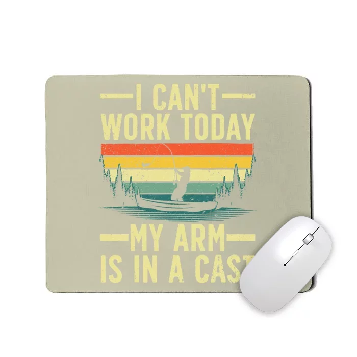 Funny Fishing Fisherman Arm Cast Fish Hunting Mousepad