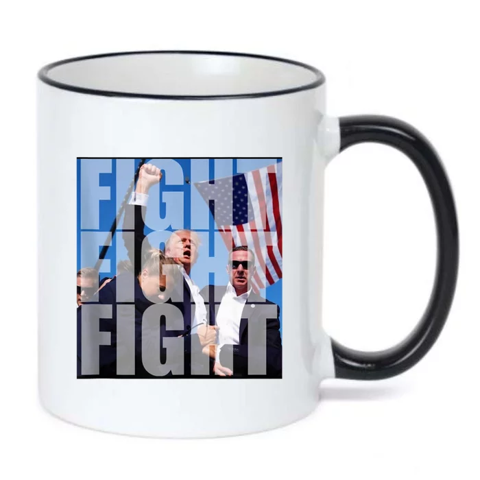 Fight Fight Fight For Donald Trump 2024 Usa Election Voting Black Color Changing Mug