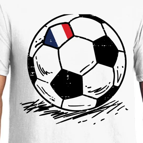 France Flag French Soccer Ball Football Fan Pajama Set