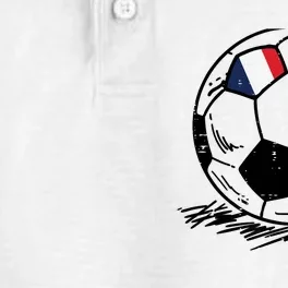 France Flag French Soccer Ball Football Fan Dry Zone Grid Performance Polo