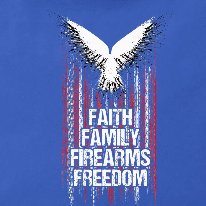 Faith Family Firearms & Freedom  American Flag Pro God Guns Zip Tote Bag