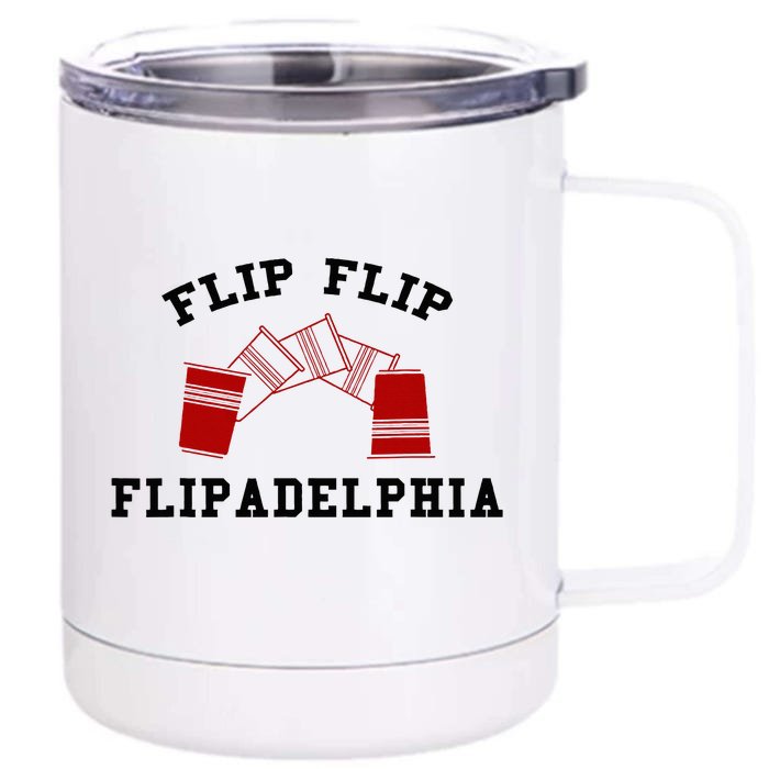 Flip Flip Flipadelphia Front & Back 12oz Stainless Steel Tumbler Cup