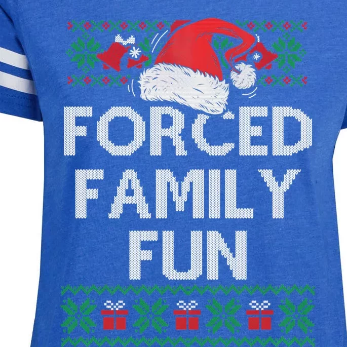 Forced Family Fun Funny Christmas Enza Ladies Jersey Football T-Shirt