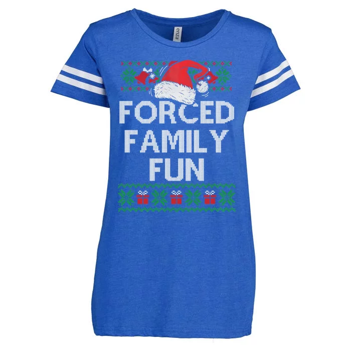 Forced Family Fun Funny Christmas Enza Ladies Jersey Football T-Shirt