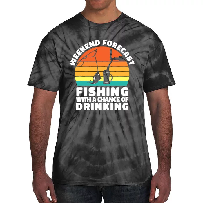 Fisherman for  Fishing ' Drinking Grandpa Dad Tie-Dye T-Shirt