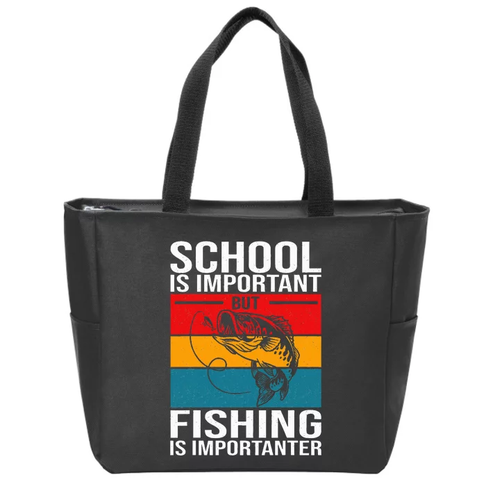 Funny Fishing For Fish Saying Bass Fisherman Zip Tote Bag