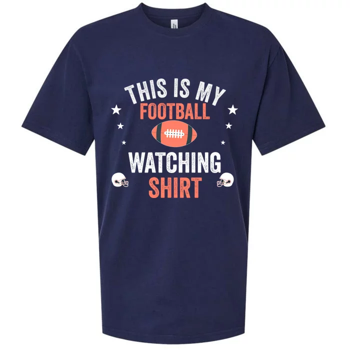 Football Fan Funny Vintage This Is My Football Watching Cool Gift Sueded Cloud Jersey T-Shirt