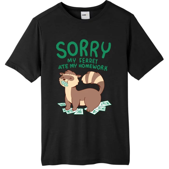 Ferret For Funny Ferret Ate My Homework Tee Pets ChromaSoft Performance T-Shirt