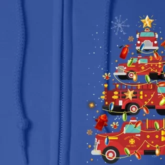 Funny Firefighter Fire Truck Christmas Tree Xmas Meaningful Gift Full Zip Hoodie