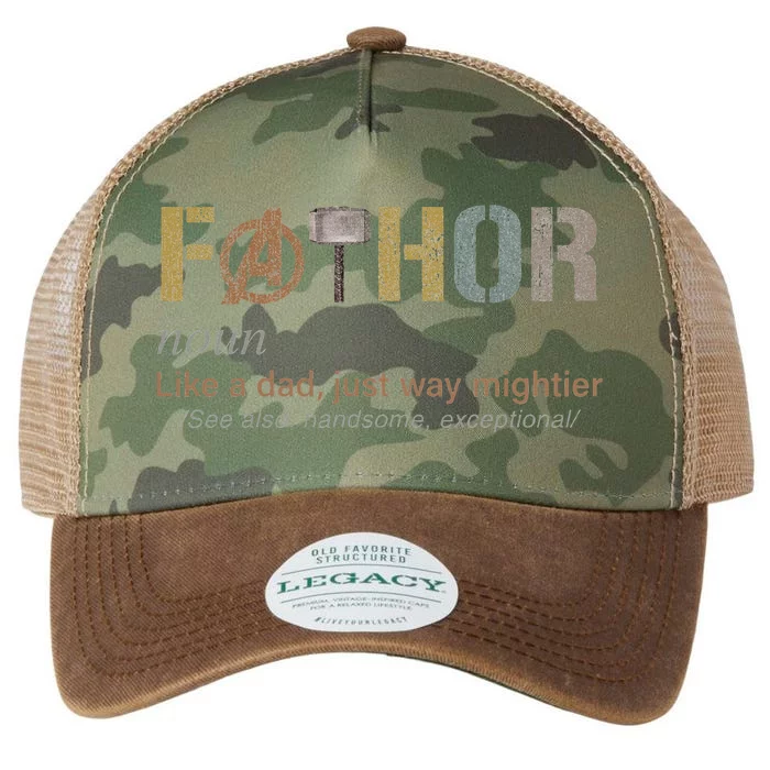 Fathor Funny Fathor Definition Funny Legacy Tie Dye Trucker Hat