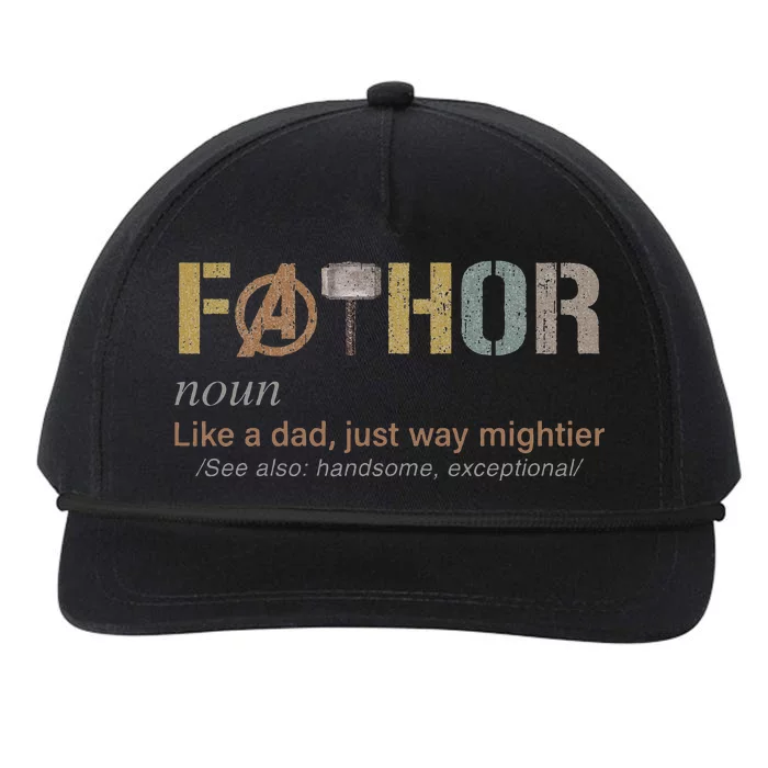 Fathor Funny Fathor Definition Funny Snapback Five-Panel Rope Hat