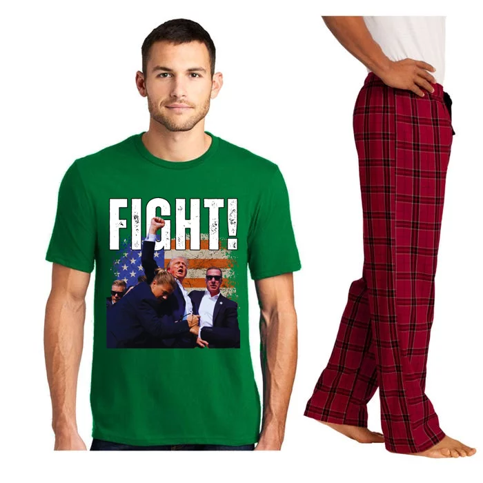 Fight Fight Fight For Donald Trump 2024 Usa Election Voting Pajama Set