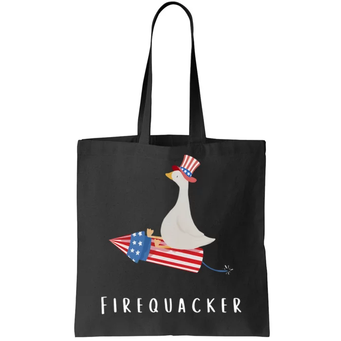 Firequacker Funny Fourth Of July 4th Of July Tote Bag