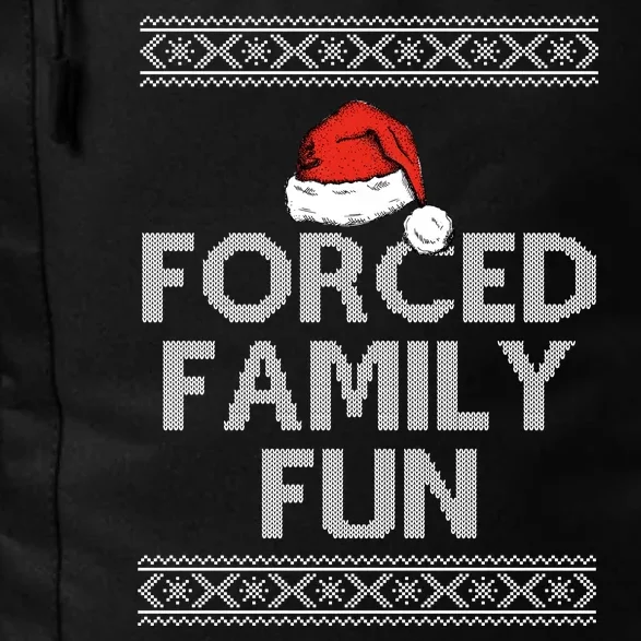 Forced Family Fun Funny Ugly Christmas Holiday Daily Commute Backpack