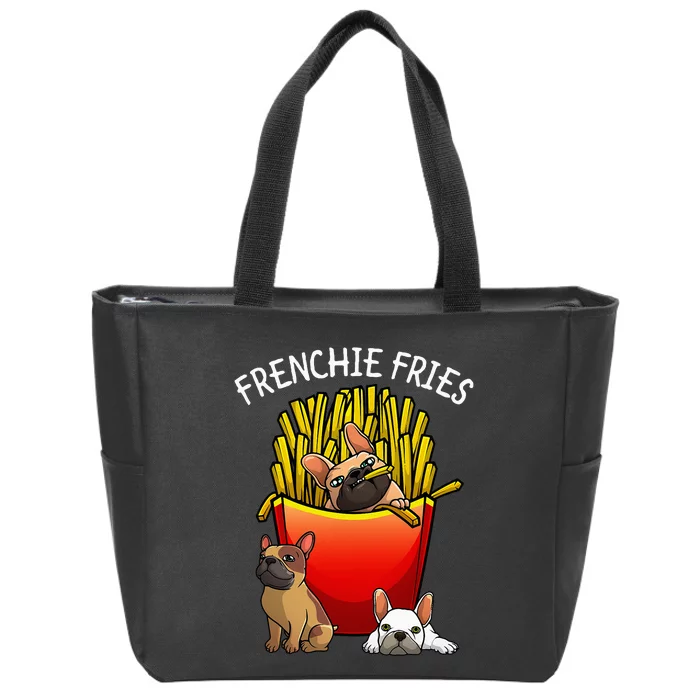 Funny Frenchie Fries French Bulldog Lover Zip Tote Bag