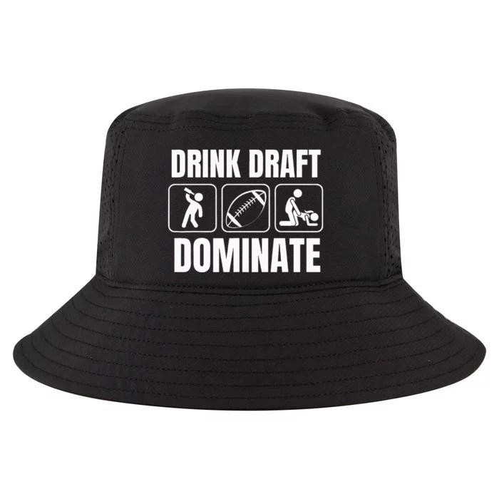 Funny Fantasy Football Drink Draft Dominate Cool Comfort Performance Bucket Hat