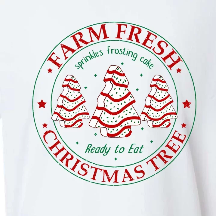 Funny Farm Fresh Christmas Tree Cakes Family Xmas Pajamas Sueded Cloud Jersey T-Shirt