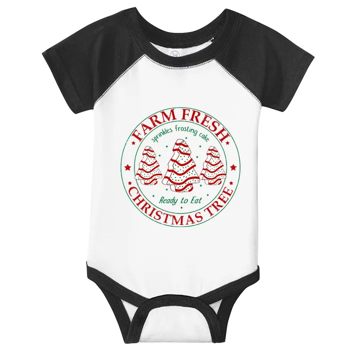 Funny Farm Fresh Christmas Tree Cakes Family Xmas Pajamas Infant Baby Jersey Bodysuit