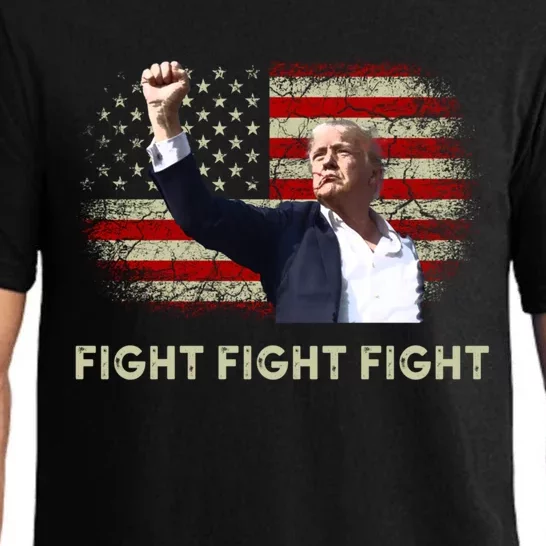 Fight Fight Fight Trump 2024 American Flag Shoot At Rally Cute Gift Pajama Set