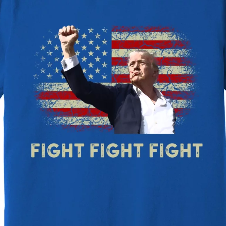 Fight Fight Fight Trump 2024 American Flag Shoot At Rally Cute Gift Premium T-Shirt