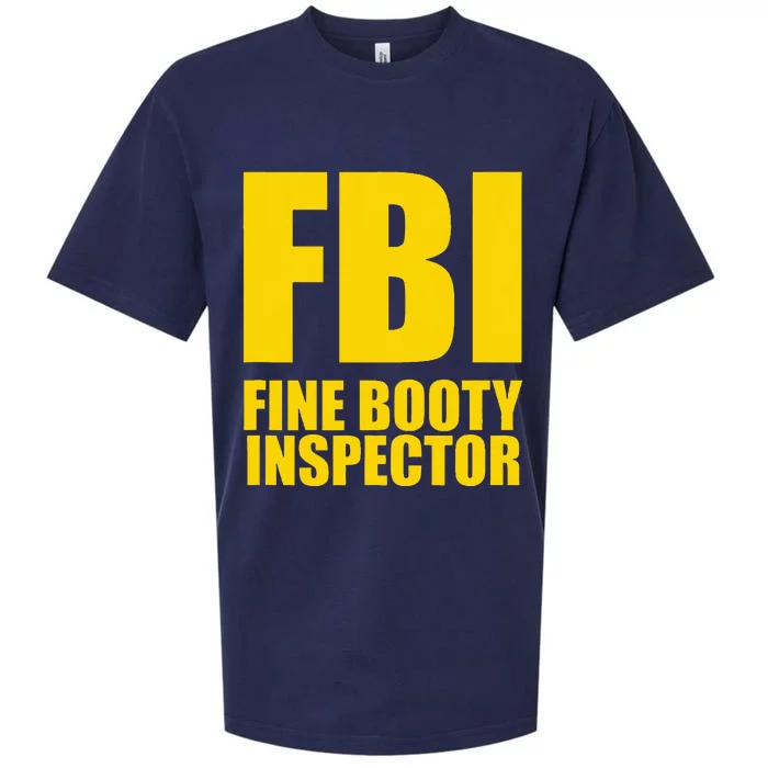 Funny Fbi Fine Booty Inspector Sueded Cloud Jersey T-Shirt