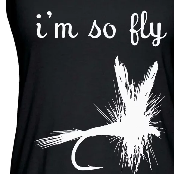 Fly Funny Fishing Ladies Essential Flowy Tank