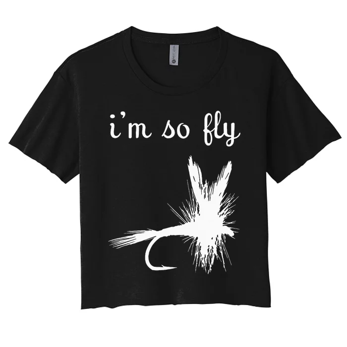 Fly Funny Fishing Women's Crop Top Tee