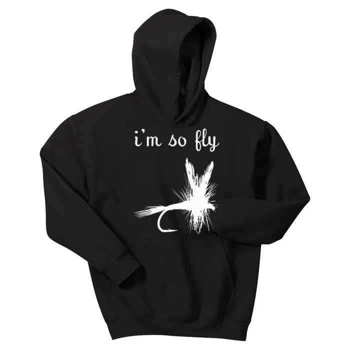 Fly Funny Fishing Kids Hoodie