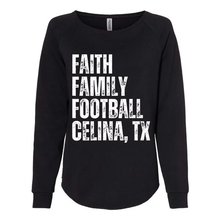 Faith Family Football Celina Texas Bobcats Womens California Wash Sweatshirt