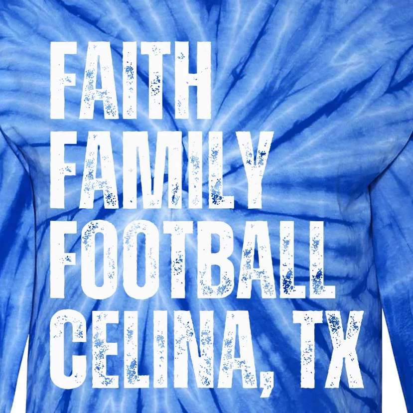 Faith Family Football Celina Texas Bobcats Tie-Dye Long Sleeve Shirt