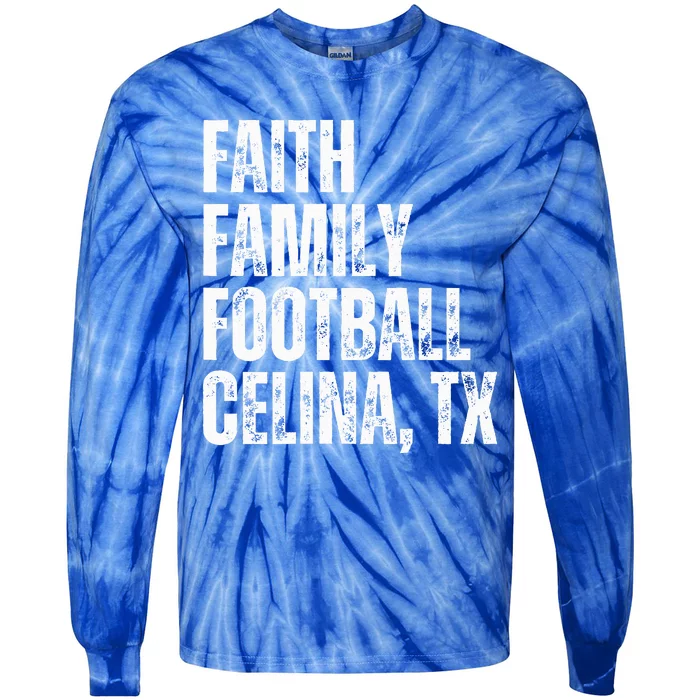 Faith Family Football Celina Texas Bobcats Tie-Dye Long Sleeve Shirt